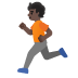 🏃🏿 person running: dark skin tone display on Google